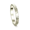 Honeycomb 3mm Textured Ring In 18ct White Gold