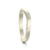 Contemporary Curve Wedding Band In 18ct White Gold (RX176)