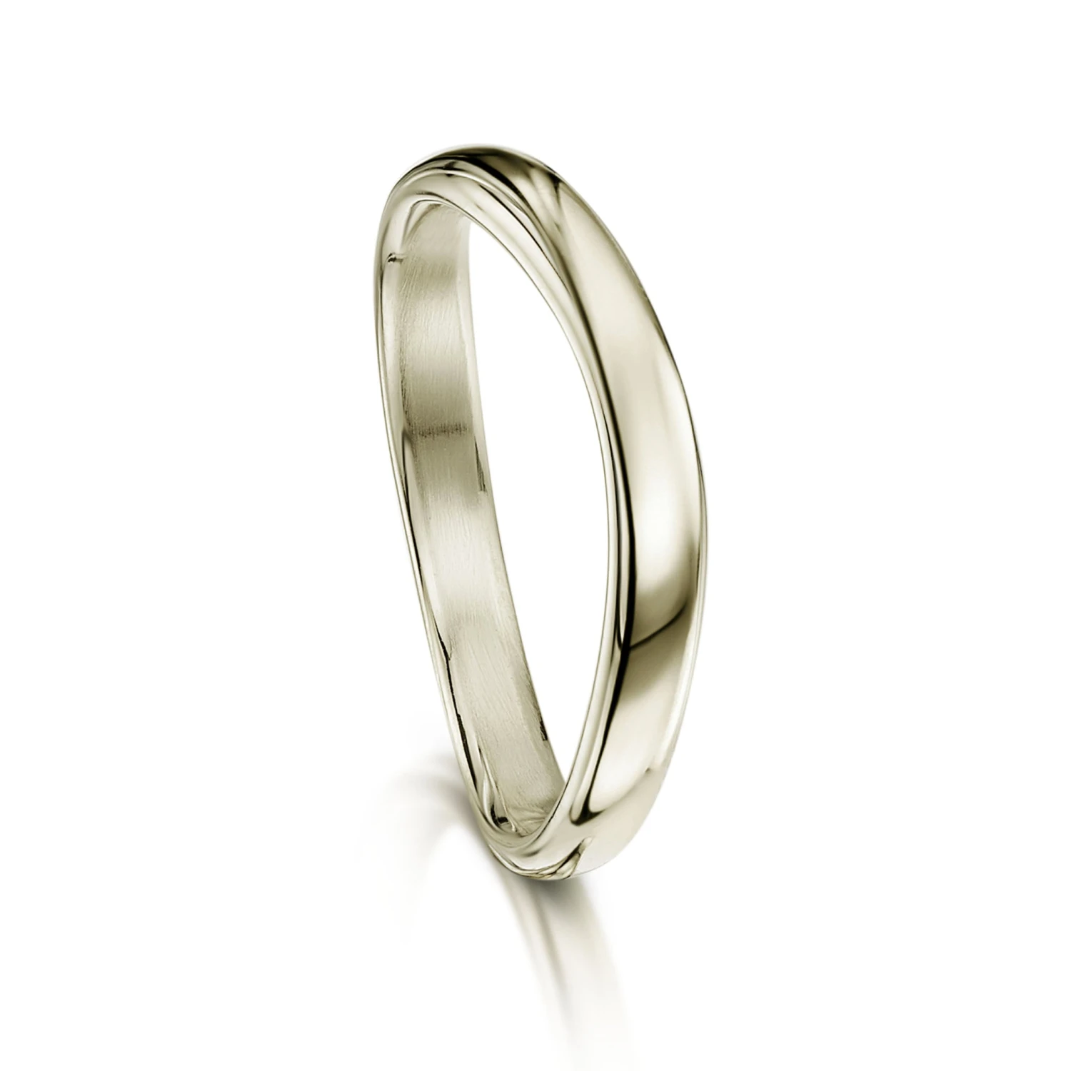 Wave Ring In 18ct White Gold