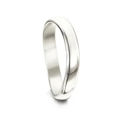 Cosmos Constellation Plain Band In 18ct White Gold