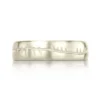 Ogham 6mm Oval Court Ring In 18ct White Gold