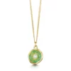 Lunar Pearl 18ct Yellow Gold Small Pendant In Shallows Enamel