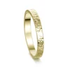 Honeycomb 3mm Textured Ring In 18ct Yellow Gold