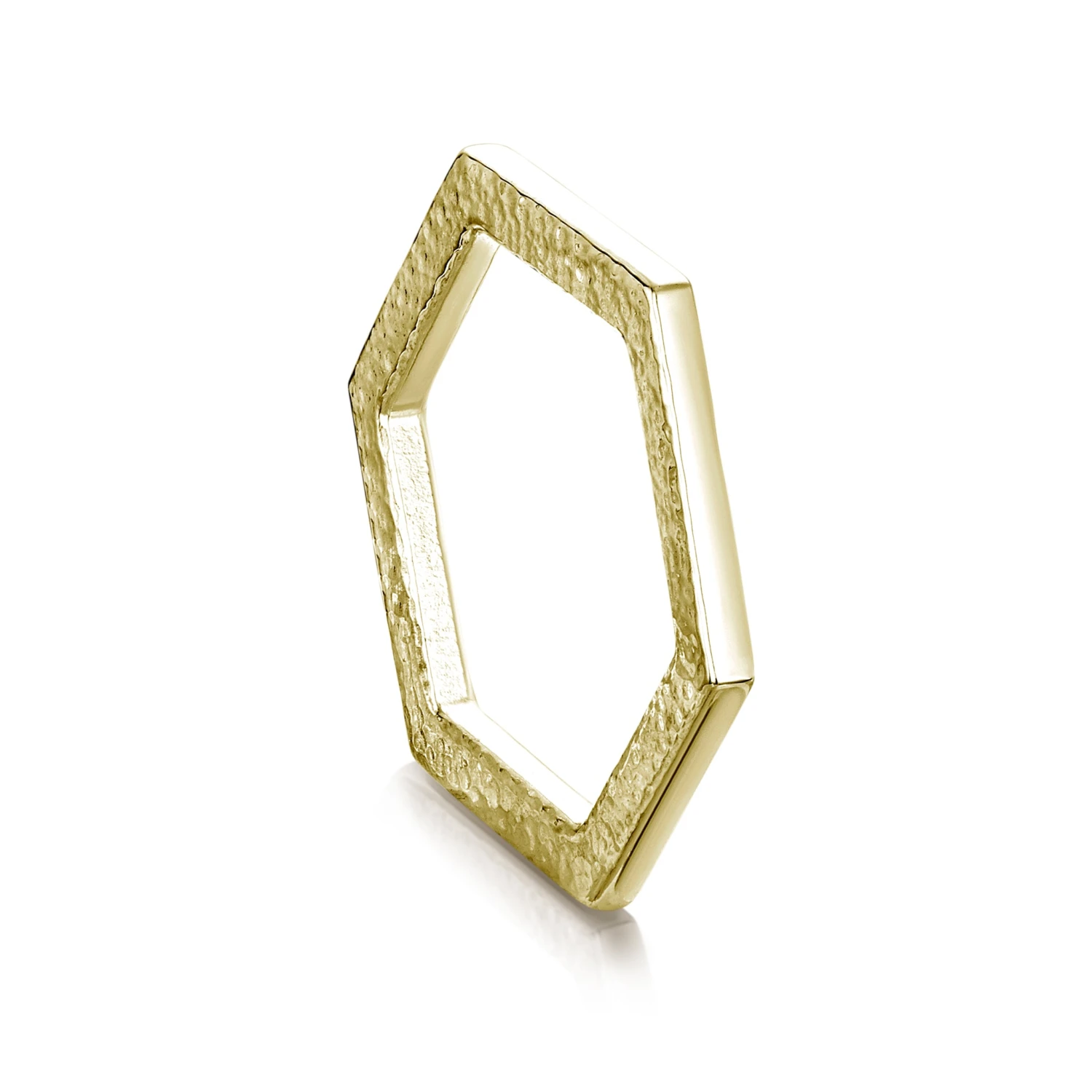 Honeycomb Hexagon Ring In 18ct Yellow Gold 1 Honeycomb Hexagon Ring In 18ct Yellow Gold
