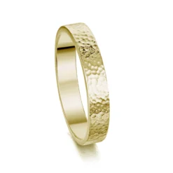 Honeycomb 4mm Textured Ring In 18ct Yellow Gold By Sheila Fleet Jewellery