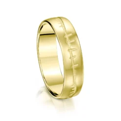 Ogham 6m Oval Court Ring In 18ct Yellow Gold