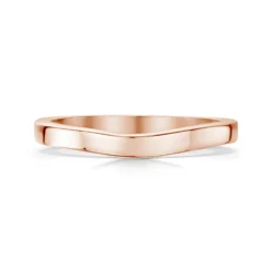 Contemporary Curve Wedding Band In 9ct Rose Gold (RX176)