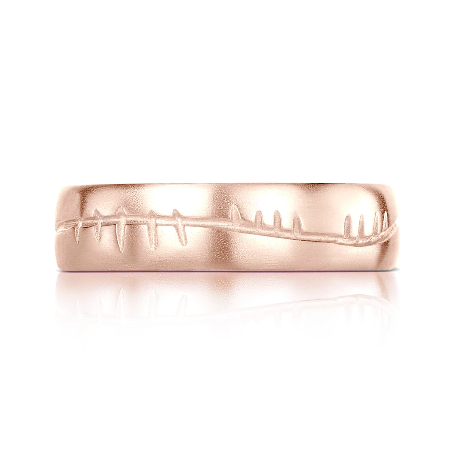 Ogham 6mm Oval Court Ring In 9ct Rose Gold 1 Ogham 6mm Oval Court Ring In 9ct Rose Gold
