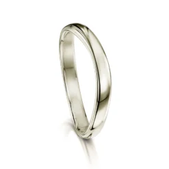 Wave Ring In 9ct White Gold