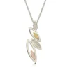 Seasons Pendant Necklace In 9ct White, Yellow & Rose Gold