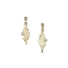 River Ripples Small Diamond Drop Earrings In 9ct Yellow Gold