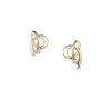 Tidal Diamond Stud Earrings In 9ct Yellow Gold