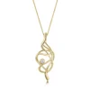 Tidal Diamond Dress Pendant In 9ct Yellow Gold