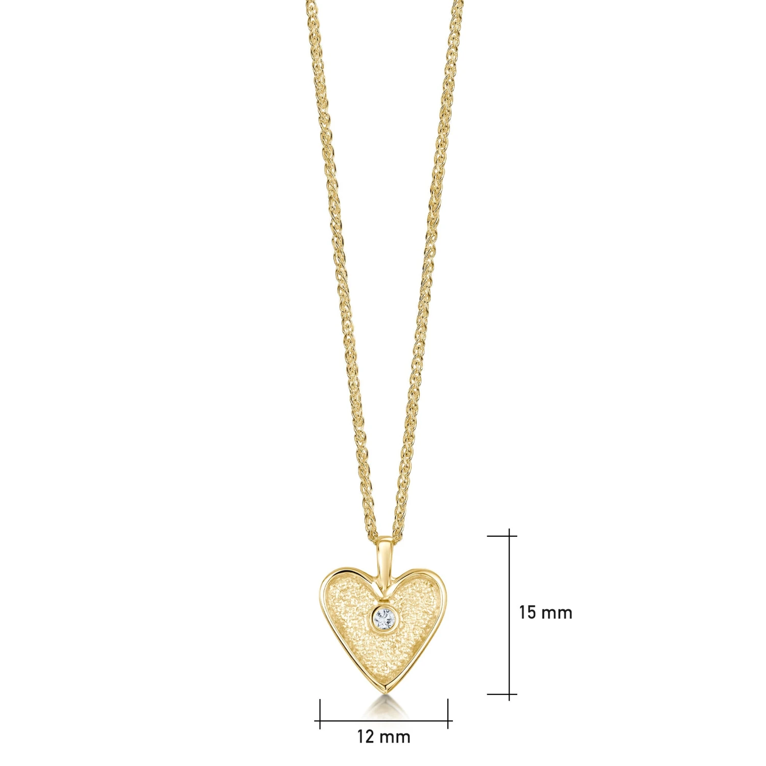 Secret Hearts Diamond Dress Pendant In 9ct Yellow Gold 2 Secret Hearts Diamond Dress Pendant In 9ct Yellow Gold - Image 2
