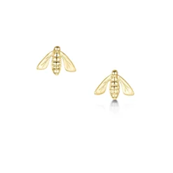 Honeybee Petite Stud Earrings In 9ct Yellow Gold