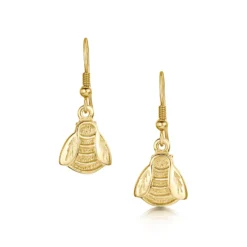 Bumblebee Drop Earrings In 9ct Yellow Gold