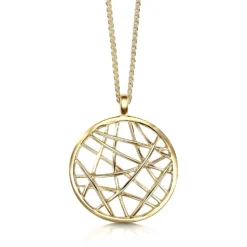 Creel Single-Sided Pendant Necklace In 9ct Yellow Gold