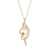 Tidal Peridot Dress Pendant In 9ct Yellow Gold