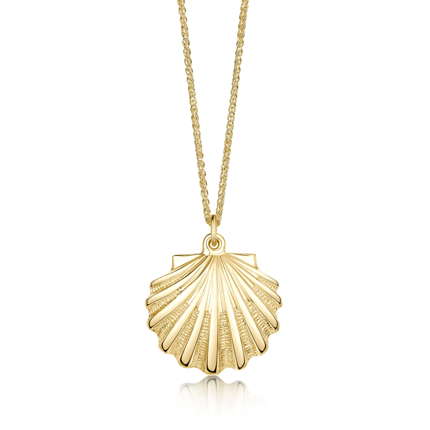 Scallop Medium Pendant In 9ct Yellow Gold 1 Scallop Medium Pendant In 9ct Yellow Gold