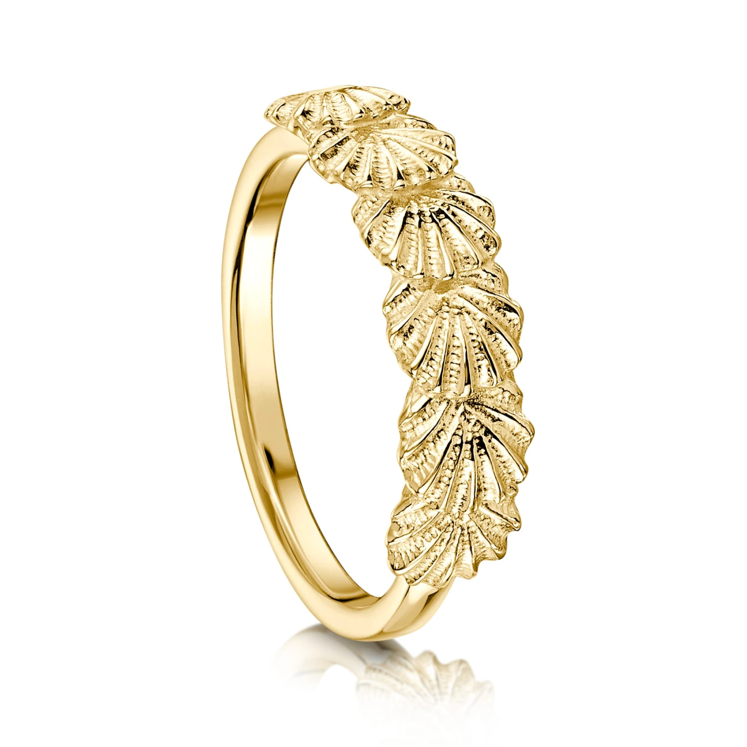 Scallop 6-shell Ring In 9ct Yellow Gold 2 Scallop 6-shell Ring In 9ct Yellow Gold - Image 2