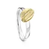 Groatie Buckie Large Shell Ring In Silver & 9ct Yellow Gold