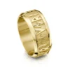 Runic Dress Ring In 9ct Yellow Gold