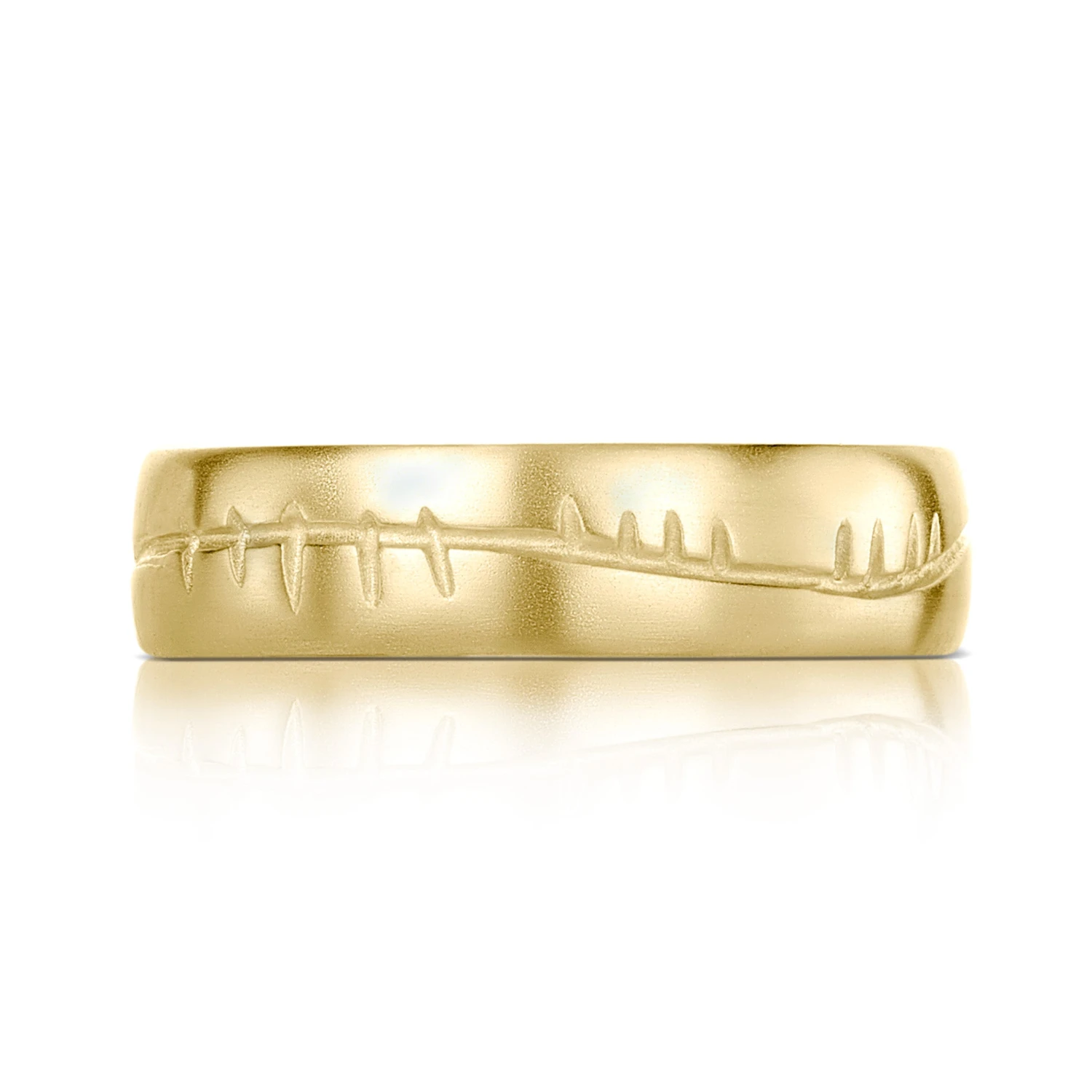 Ogham 6mm Oval Court Ring In 9ct Yellow Gold 1 Ogham 6mm Oval Court Ring In 9ct Yellow Gold