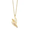 Seasons 3-leaf Gold Leaves Pendant In 9ct Yellow, White & Rose Gold