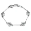 Ogham 5-link Bracelet In Sterling Silver