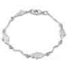 River Ripples 4-link Cubic Zirconia Bracelet In Frost Enamel