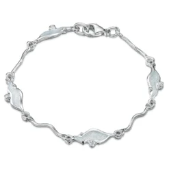River Ripples 4-link Cubic Zirconia Bracelet In Frost Enamel