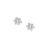 Daisies At Dawn Petite Enamel Stud Earrings With CZ