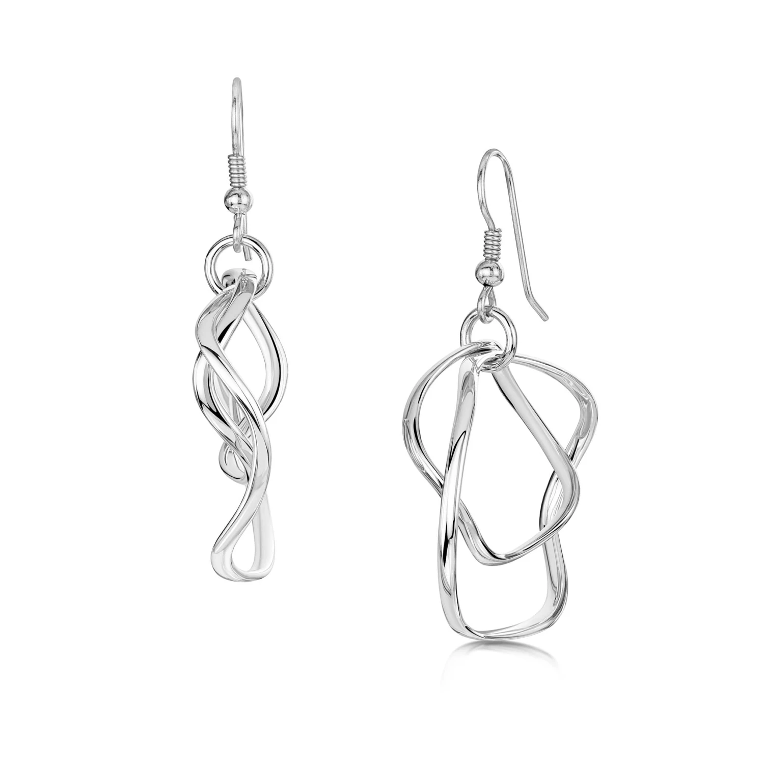 Tidal Small 2-part Hoop Earrings In Sterling Silver 2 Tidal Small 2-part Hoop Earrings In Sterling Silver - Image 2