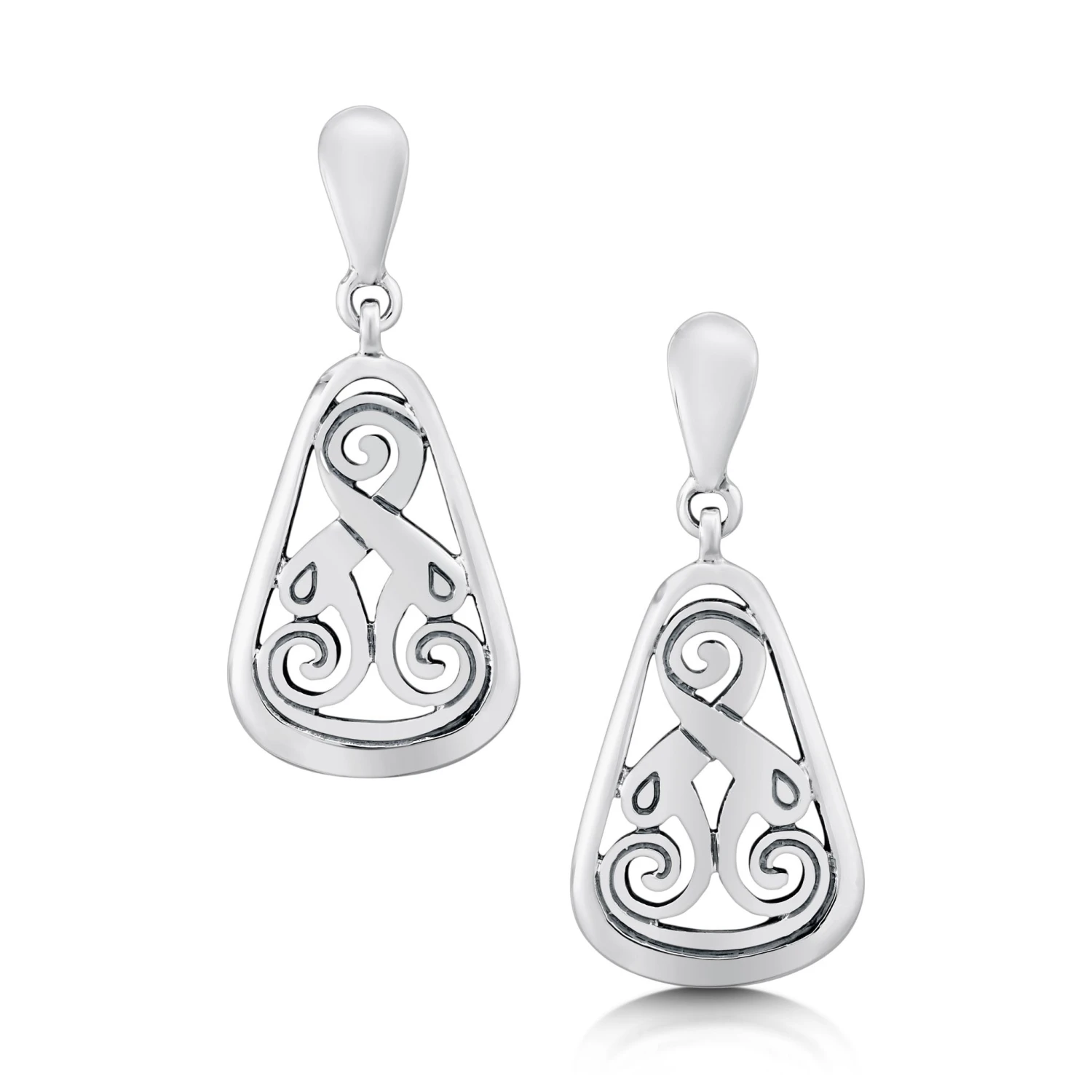 Birsay Disc Drop Earrings In Sterling Silver 1 Birsay Disc Drop Earrings In Sterling Silver