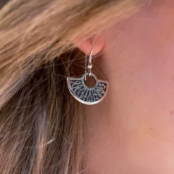 Runic 'Orkney Isles' Drop Earrings In Sterling Silver