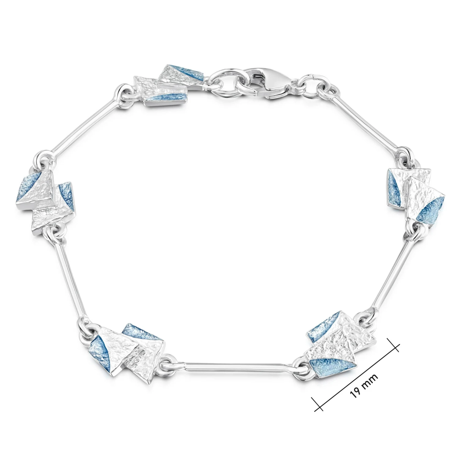 Standing Stones 5-link Enamel Bracelet In Sterling Silver 2 Standing Stones 5-link Enamel Bracelet In Sterling Silver - Image 2