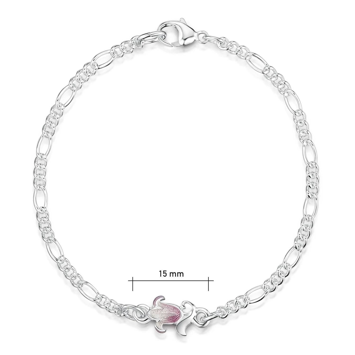 Small Bluebell Bracelet In Pinkbell Enamel 2 Small Bluebell Bracelet In Pinkbell Enamel - Image 2