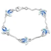 Summer Splash Small 5-link Enamel Bracelet In Sterling Silver