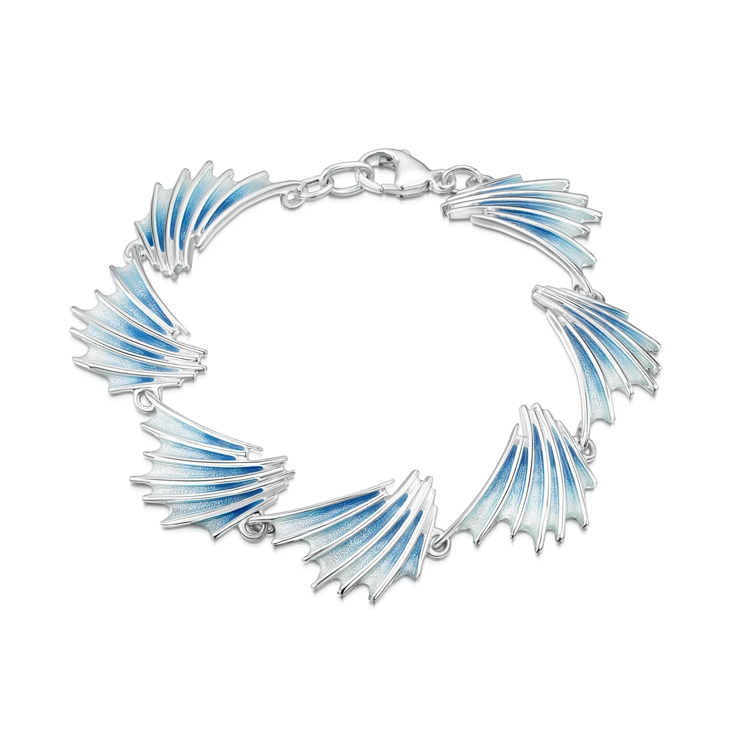 Cascade Enamel Bracelet In Sterling Silver 1 Cascade Enamel Bracelet In Sterling Silver