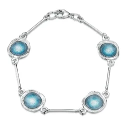 Lunar Sterling Silver Bracelet In Lichen Enamel