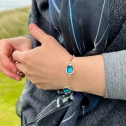 Lunar Bright Bracelet In Tropical Enamel -Bijourist Sales Store EBL249 Lunarbraceletmodelledindarktropical