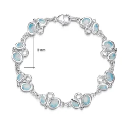 Arctic Stream 8-link Bracelet In Sterling Silver -Bijourist Sales Store EBL267 ARCBL sizes