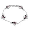 Bumblebee Sterling Silver Bracelet In Hot Pink Enamel