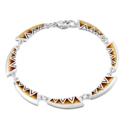 Skara Shard Enamel Bracelet In Sterling Silver