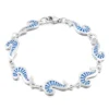 Pictish Seahorse 7-link Bracelet In Electric Enamel