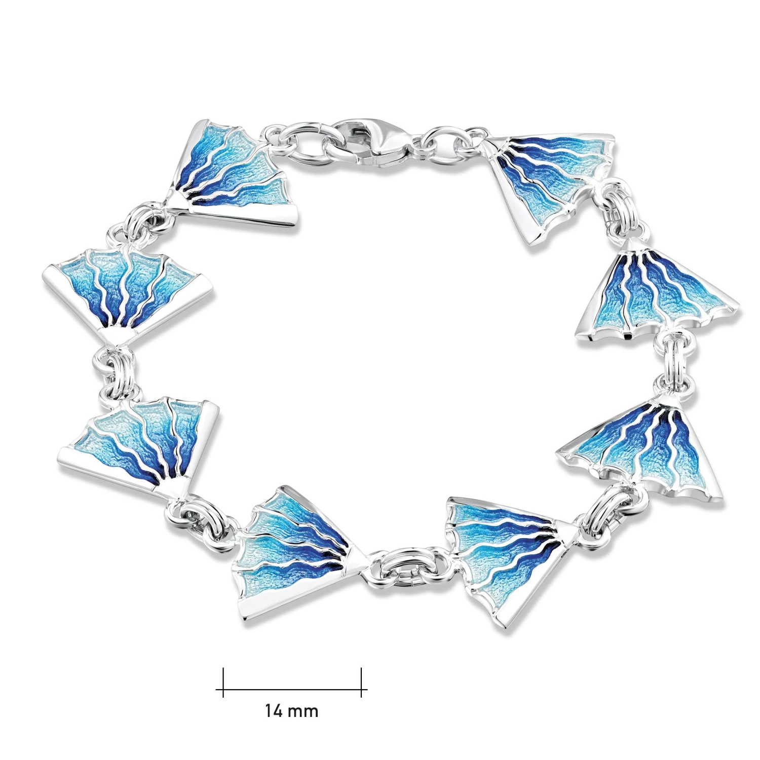 Ocean Enamel 8-link Bracelet 2 Ocean Enamel 8-link Bracelet - Image 2