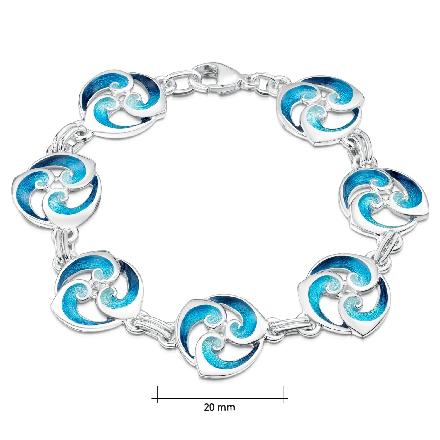 Breckon Bracelet In Peacock Enamel 2 Breckon Bracelet In Peacock Enamel - Image 2