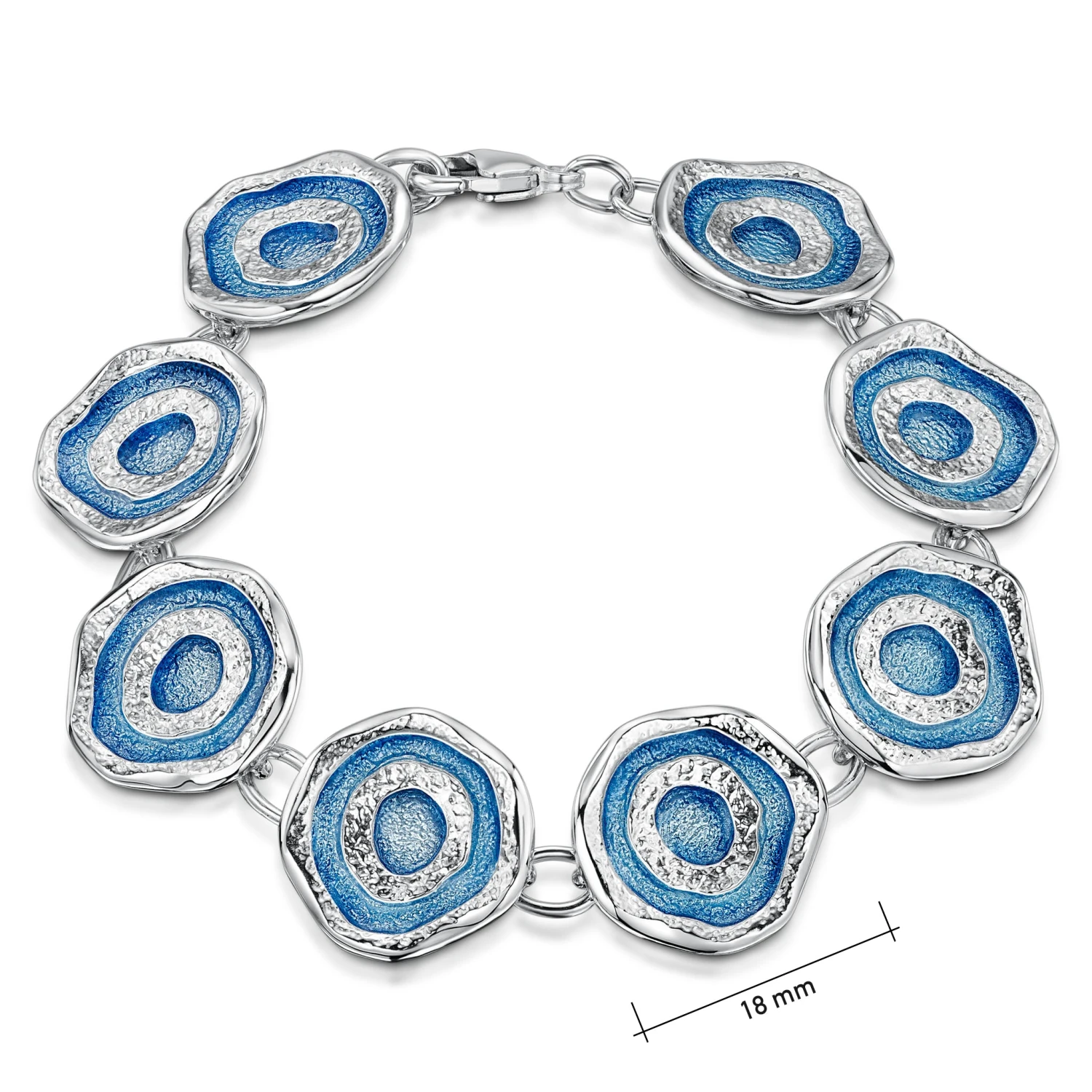 Brodgar Eye Enamelled Bracelet In Sterling Silver 2 Brodgar Eye Enamelled Bracelet In Sterling Silver - Image 2