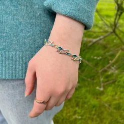 Seasons Sterling Silver Bracelet In Summer Enamel -Bijourist Sales Store EBLX262 Seasonsbraceletinsummer2