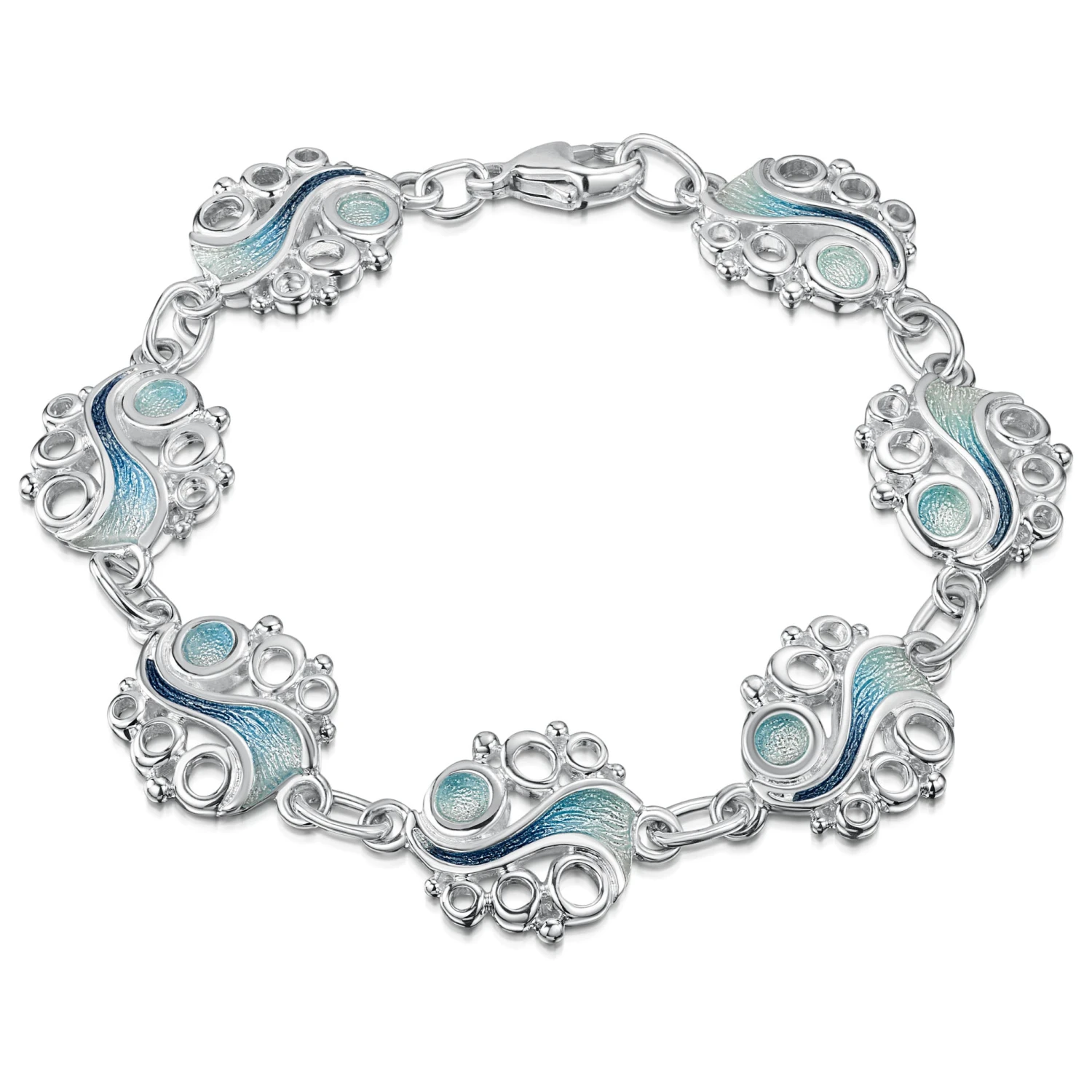 Arctic Stream 7-link Bracelet In Sterling Silver 1 Arctic Stream 7-link Bracelet In Sterling Silver